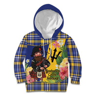Barbados Celtic 2025 Festival Kid Hoodie Scottish Man With Bagpipes