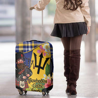 Barbados Celtic 2025 Festival Luggage Cover Scottish Man With Bagpipes