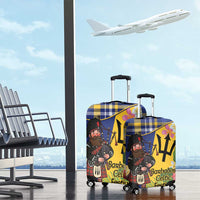 Barbados Celtic 2025 Festival Luggage Cover Scottish Man With Bagpipes
