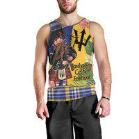 Barbados Celtic 2025 Festival Men Tank Top Scottish Man With Bagpipes