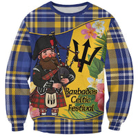 Barbados Celtic 2025 Festival Sweatshirt Scottish Man With Bagpipes