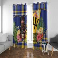 Barbados Celtic 2025 Festival Window Curtain Scottish Man With Bagpipes