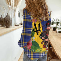 Barbados Celtic 2025 Festival Women Casual Shirt Scottish Man With Bagpipes
