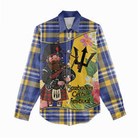 Barbados Celtic 2025 Festival Women Casual Shirt Scottish Man With Bagpipes