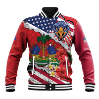 Haitian Heritage Month Baseball Jacket Haitian Americans Proud Grunge Style
