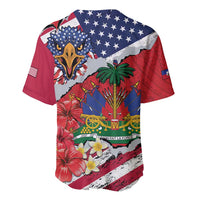 Haitian Heritage Month Baseball Jersey Haitian Americans Proud Grunge Style
