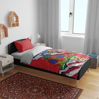 Haitian Heritage Month Bedding Set Haitian Americans Proud Grunge Style