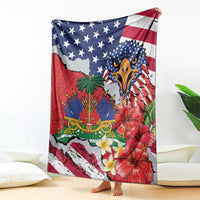 Haitian Heritage Month Blanket Haitian Americans Proud Grunge Style