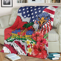 Haitian Heritage Month Blanket Haitian Americans Proud Grunge Style