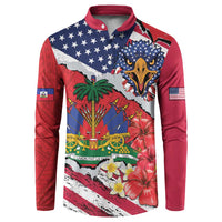 Haitian Heritage Month Button Sweatshirt Haitian Americans Proud Grunge Style