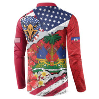 Haitian Heritage Month Button Sweatshirt Haitian Americans Proud Grunge Style