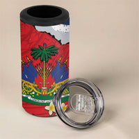 Haitian Heritage Month 4 in 1 Can Cooler Tumbler Haitian Americans Proud Grunge Style