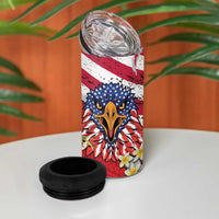 Haitian Heritage Month 4 in 1 Can Cooler Tumbler Haitian Americans Proud Grunge Style