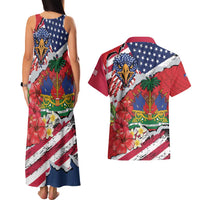 Haitian Heritage Month Couples Matching Tank Maxi Dress and Hawaiian Shirt Haitian Americans Proud Grunge Style