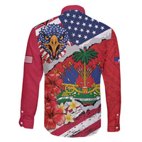 Haitian Heritage Month Family Matching Long Sleeve Bodycon Dress and Hawaiian Shirt Haitian Americans Proud Grunge Style