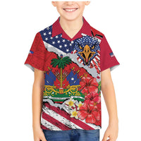 Haitian Heritage Month Family Matching Mermaid Dress and Hawaiian Shirt Haitian Americans Proud Grunge Style