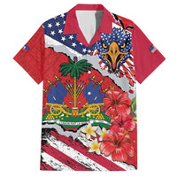 Haitian Heritage Month Family Matching Short Sleeve Bodycon Dress and Hawaiian Shirt Haitian Americans Proud Grunge Style