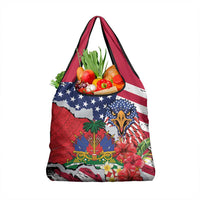 Haitian Heritage Month Grocery Bag Haitian Americans Proud Grunge Style