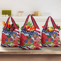 Haitian Heritage Month Grocery Bag Haitian Americans Proud Grunge Style