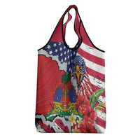 Haitian Heritage Month Grocery Bag Haitian Americans Proud Grunge Style
