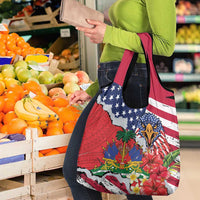 Haitian Heritage Month Grocery Bag Haitian Americans Proud Grunge Style