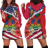Haitian Heritage Month Hoodie Dress Haitian Americans Proud Grunge Style