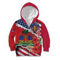Haitian Heritage Month Kid Hoodie Haitian Americans Proud Grunge Style