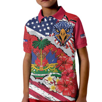Haitian Heritage Month Kid Polo Shirt Haitian Americans Proud Grunge Style