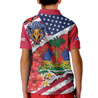 Haitian Heritage Month Kid Polo Shirt Haitian Americans Proud Grunge Style