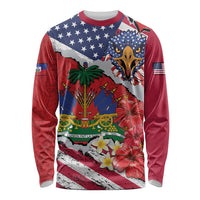 Haitian Heritage Month Long Sleeve Shirt Haitian Americans Proud Grunge Style