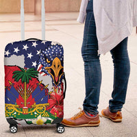 Haitian Heritage Month Luggage Cover Haitian Americans Proud Grunge Style