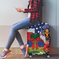 Haitian Heritage Month Luggage Cover Haitian Americans Proud Grunge Style
