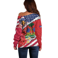 Haitian Heritage Month Off Shoulder Sweater Haitian Americans Proud Grunge Style