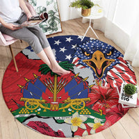 Haitian Heritage Month Round Carpet Haitian Americans Proud Grunge Style