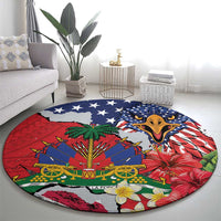 Haitian Heritage Month Round Carpet Haitian Americans Proud Grunge Style