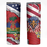 Haitian Heritage Month Skinny Tumbler Haitian Americans Proud Grunge Style