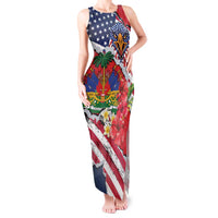 Haitian Heritage Month Tank Maxi Dress Haitian Americans Proud Grunge Style