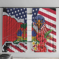Haitian Heritage Month Window Curtain Haitian Americans Proud Grunge Style