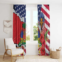 Haitian Heritage Month Window Curtain Haitian Americans Proud Grunge Style