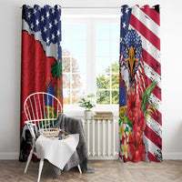 Haitian Heritage Month Window Curtain Haitian Americans Proud Grunge Style