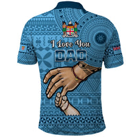 Polynesian Pride Father Day Fiji Polo Shirt I Love You Dad Fijian Tapa Pattern - Wonder Print Shop