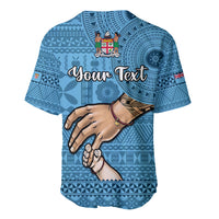 Personalised Father Day Fiji Baseball Jersey I Love You Dad Fijian Tapa Pattern - Wonder Print Shop