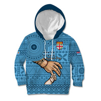 Personalised Father Day Fiji Kid Hoodie I Love You Dad Fijian Tapa Pattern - Wonder Print Shop