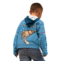 Personalised Father Day Fiji Kid Hoodie I Love You Dad Fijian Tapa Pattern - Wonder Print Shop