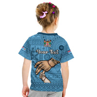 Personalised Father Day Fiji Kid T Shirt I Love You Dad Fijian Tapa Pattern - Wonder Print Shop