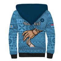 Personalised Father Day Fiji Sherpa Hoodie I Love You Dad Fijian Tapa Pattern - Wonder Print Shop