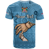 Personalised Father Day Fiji T Shirt I Love You Dad Fijian Tapa Pattern - Wonder Print Shop