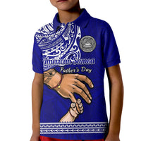 Personalised Father Day American Samoa Kid Polo Shirt I Love You Dad - Wonder Print Shop