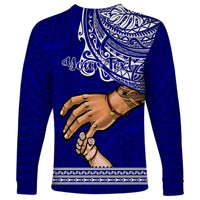 Personalised Father Day American Samoa Long Sleeve Shirt I Love You Dad - Wonder Print Shop