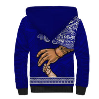 Personalised Father Day American Samoa Sherpa Hoodie I Love You Dad - Wonder Print Shop